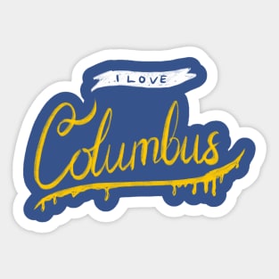 I Love Columbus Sticker